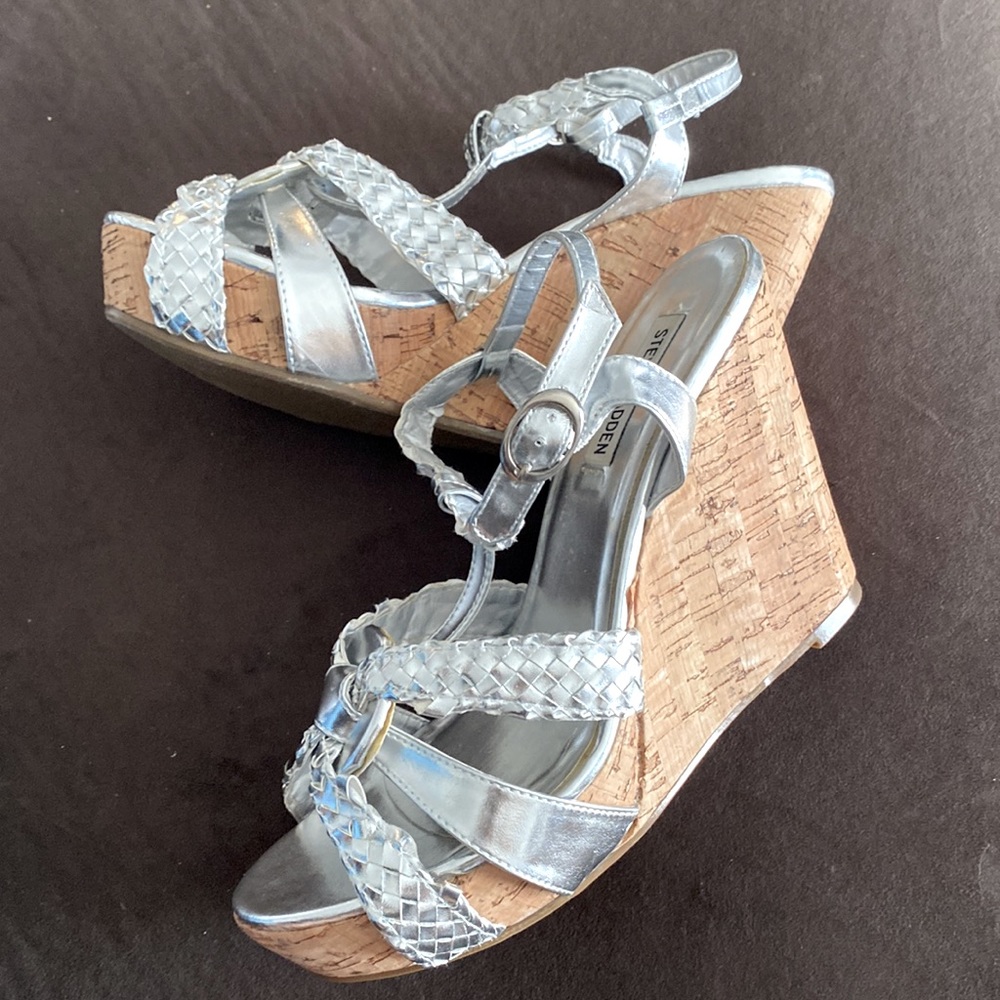 Steve Madden Metallic Platform Wedges